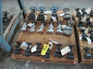 LOT PALLET W/ (16) ASSORTED VALVES (W-51) LOADING & HANDLING FEE $15-